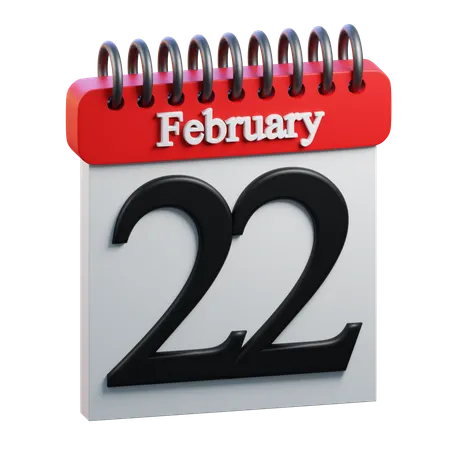 February Day 22  3D Icon