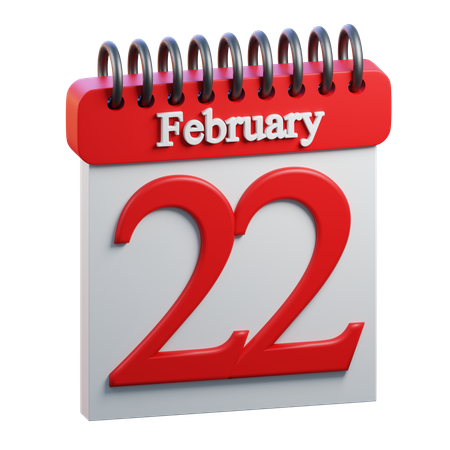 February Day 22  3D Icon