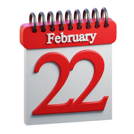 February Day 22  3D Icon