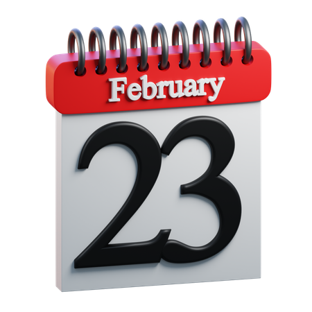February Day 23  3D Icon