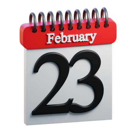 February Day 23  3D Icon