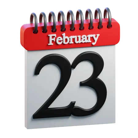 February Day 23  3D Icon