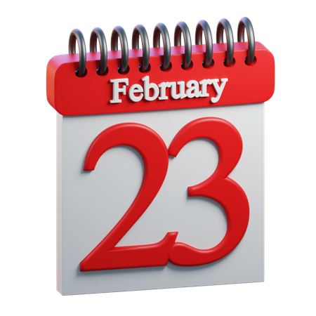 February Day 23  3D Icon