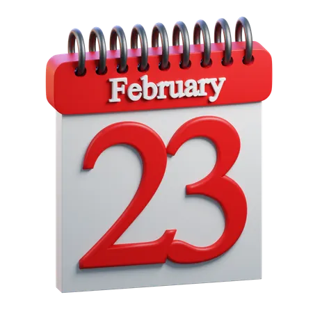February Day 23  3D Icon