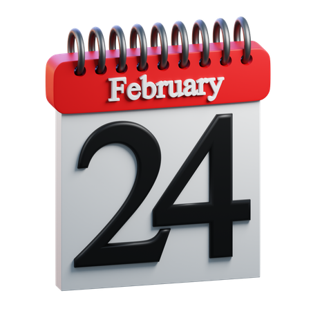 February Day 24  3D Icon