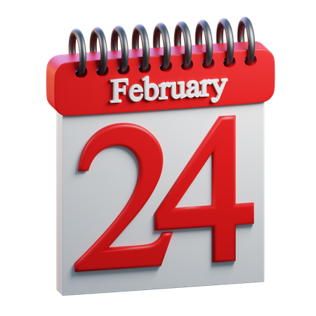 February Day 24  3D Icon