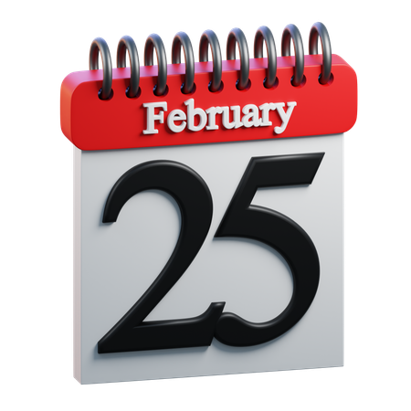 February Day 25  3D Icon