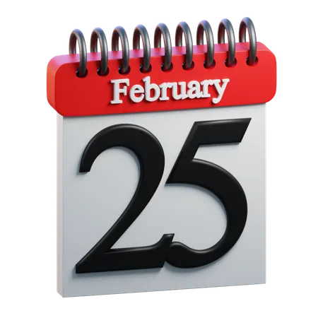 February Day 25  3D Icon