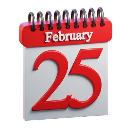 February Day 25  3D Icon