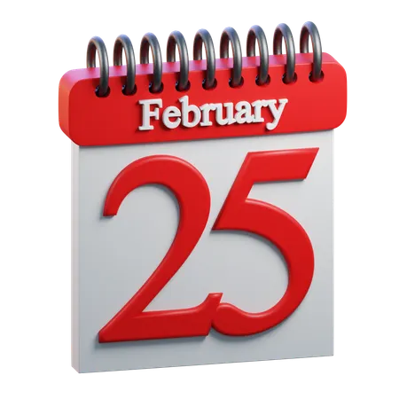 February Day 25  3D Icon