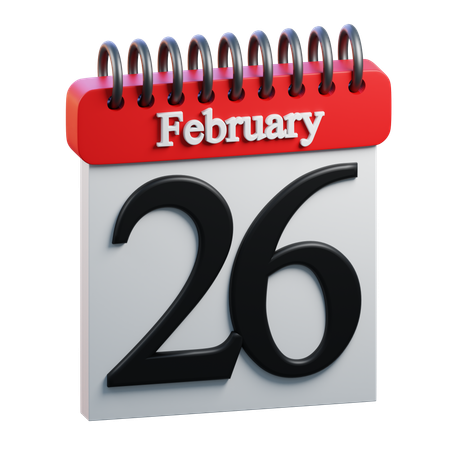 February Day 26  3D Icon