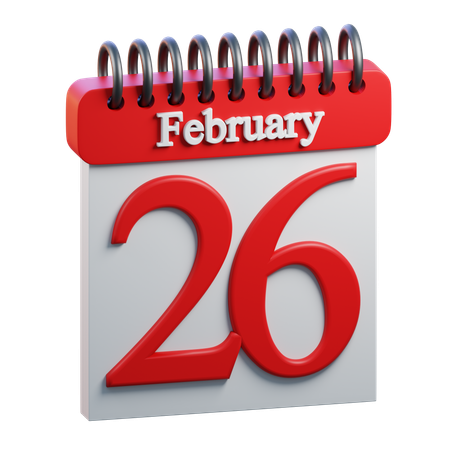 February Day 26  3D Icon