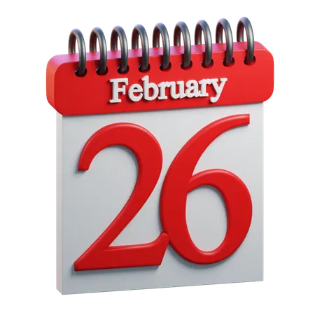 February Day 26  3D Icon