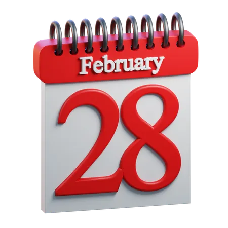 February Day 28  3D Icon