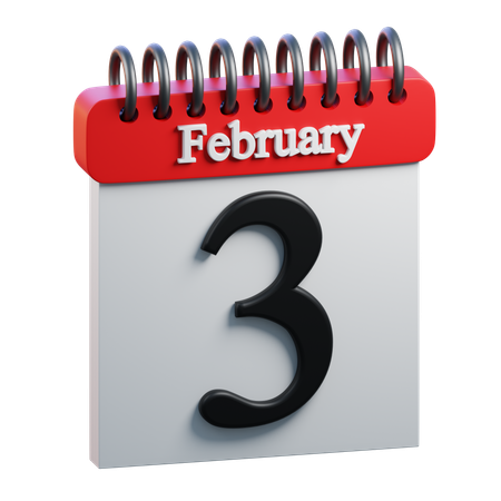February Day 3  3D Icon