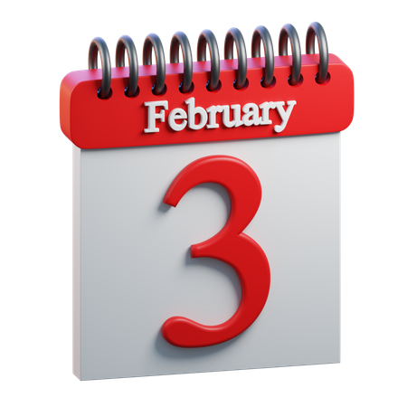 February Day 3  3D Icon