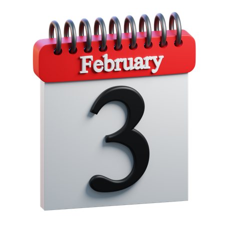 February Day 3  3D Icon
