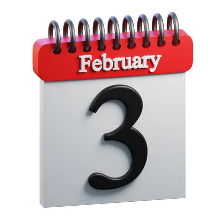 February Day 3  3D Icon