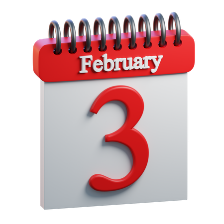 February Day 3  3D Icon