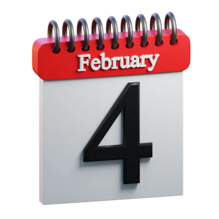 February Day 4  3D Icon