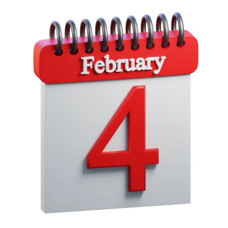 February Day 4  3D Icon