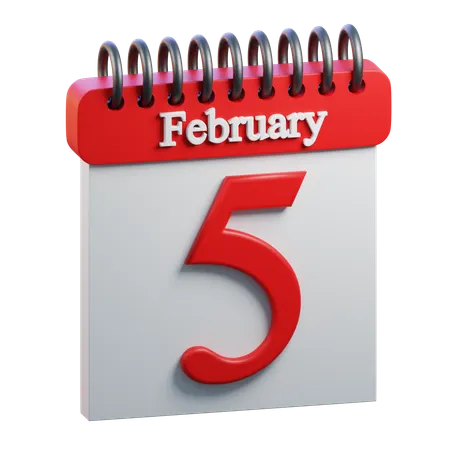 February Day 5  3D Icon