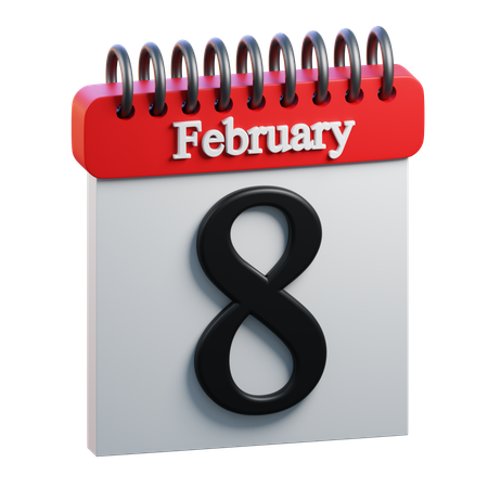 February Day 8  3D Icon