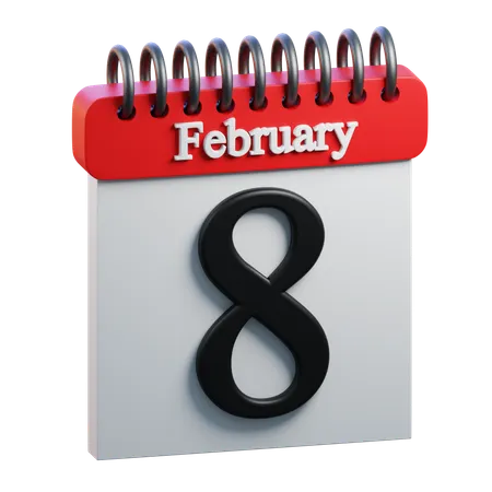February Day 8  3D Icon