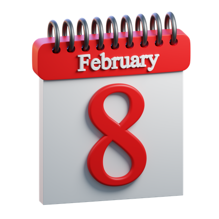 February Day 8  3D Icon
