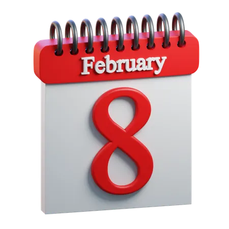 February Day 8  3D Icon