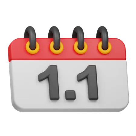 Fecha 1 1  3D Icon