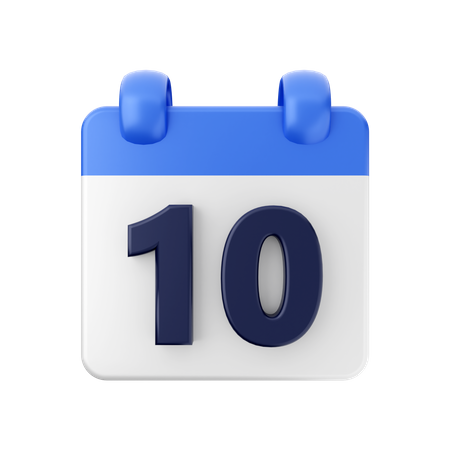 Fecha 10  3D Icon