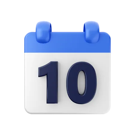 Fecha 10  3D Icon