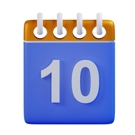 Fecha 10  3D Icon