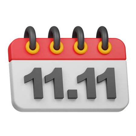 Fecha 11 11  3D Icon