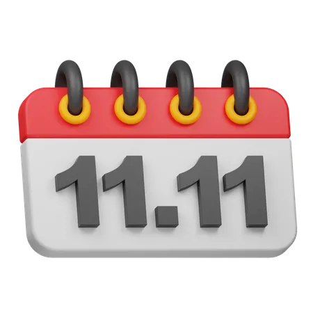 Fecha 11 11  3D Icon