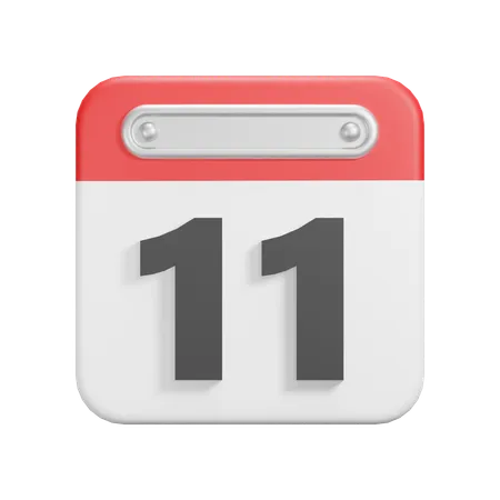 Fecha 11  3D Icon