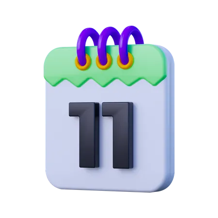 Fecha 11  3D Icon