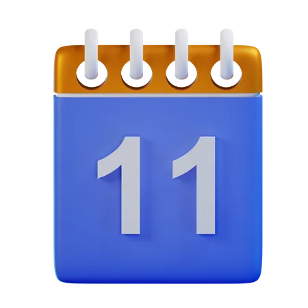 Fecha 11  3D Icon