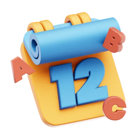 Fecha 12  3D Icon