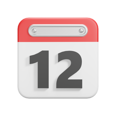 Fecha 12  3D Icon