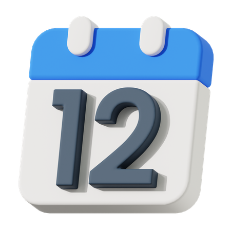 Fecha 12  3D Icon