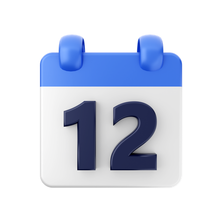 Fecha 12  3D Icon