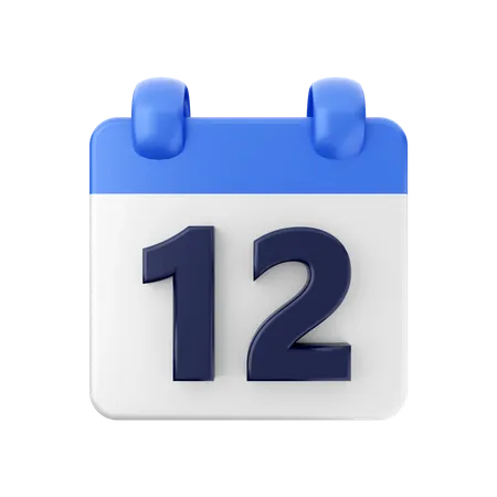 Fecha 12  3D Icon