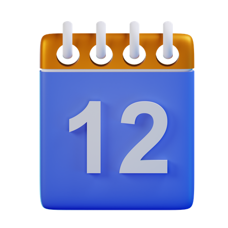 Fecha 12  3D Icon