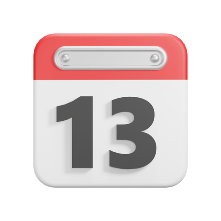 Fecha 13  3D Icon