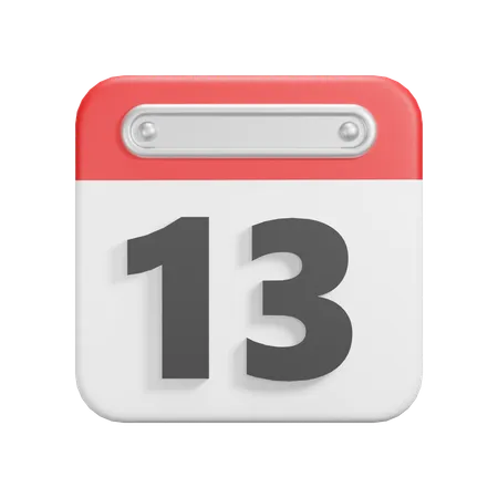 Fecha 13  3D Icon