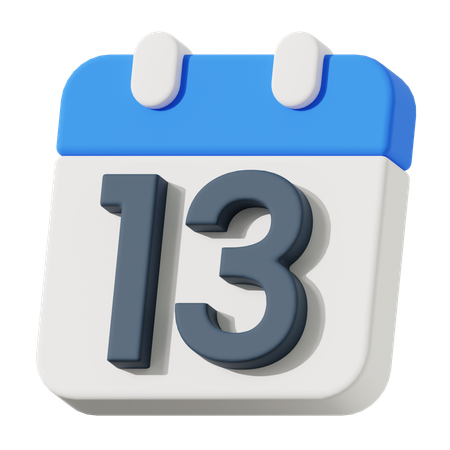 Fecha 13  3D Icon