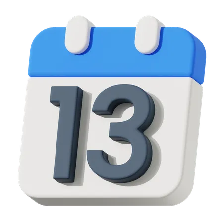 Fecha 13  3D Icon