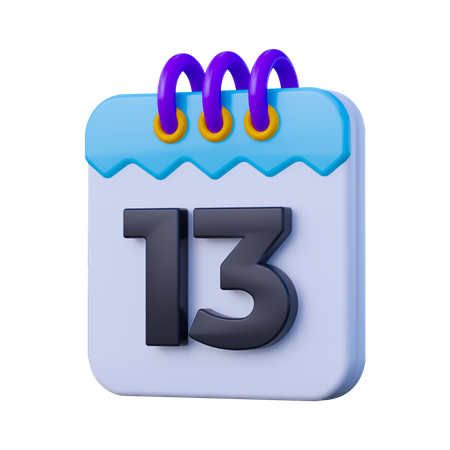 Fecha 13  3D Icon